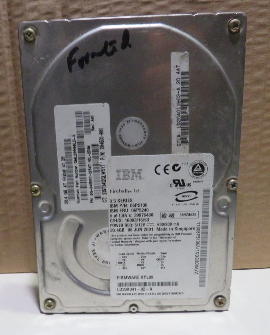 QUANTUM 20.4GB 3.5" IDE Hard Drive  20.4AT 204531-001 TESTED Formatted