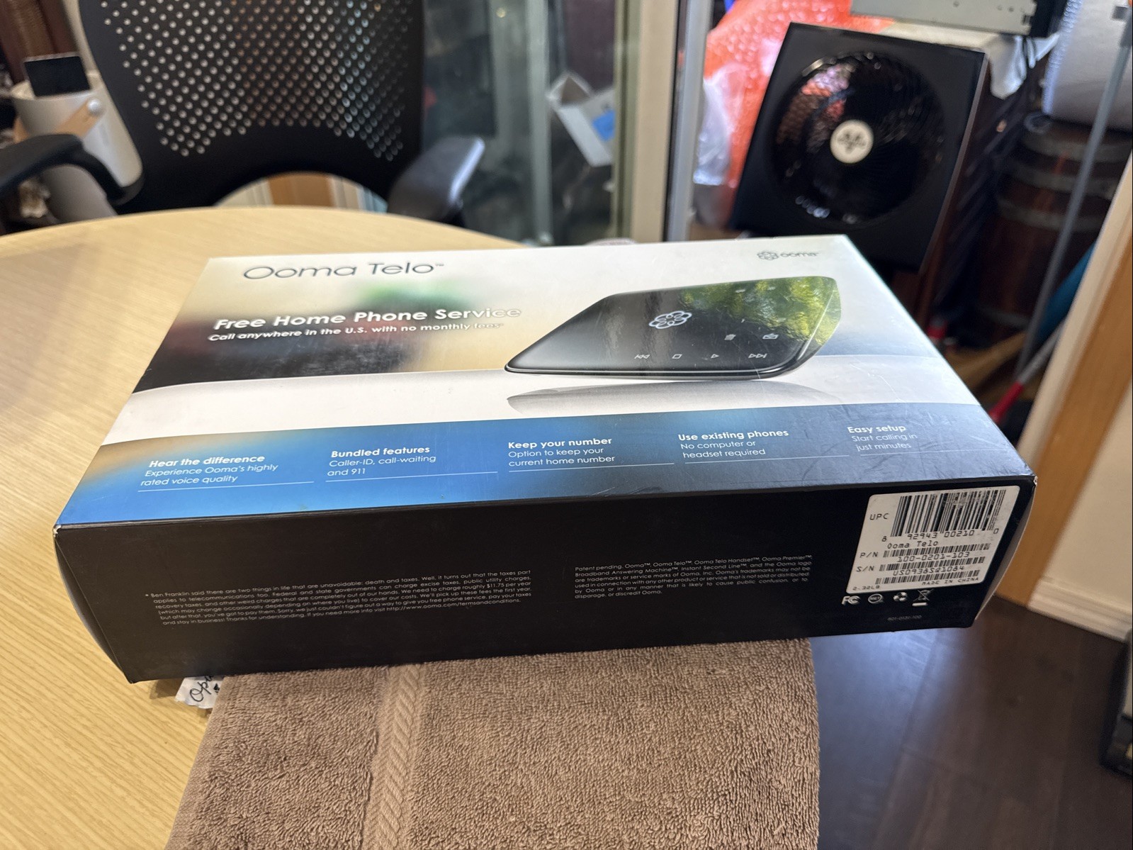 Ooma Telo Free Home Phone Service - Black