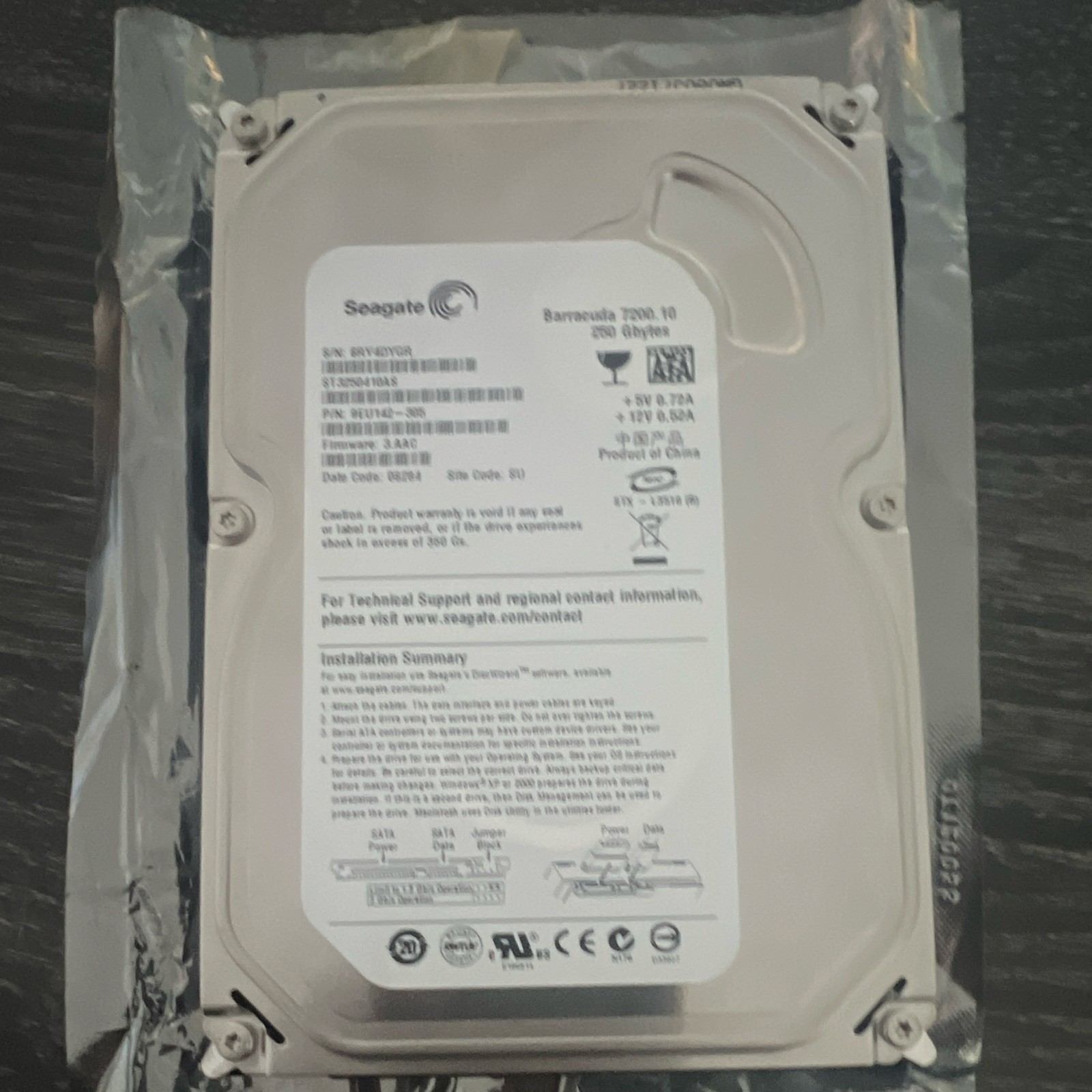 Seagate Barracuda 7200.10 300GB 7200RPM 3.5" SATA II 16MB ST3300620AS