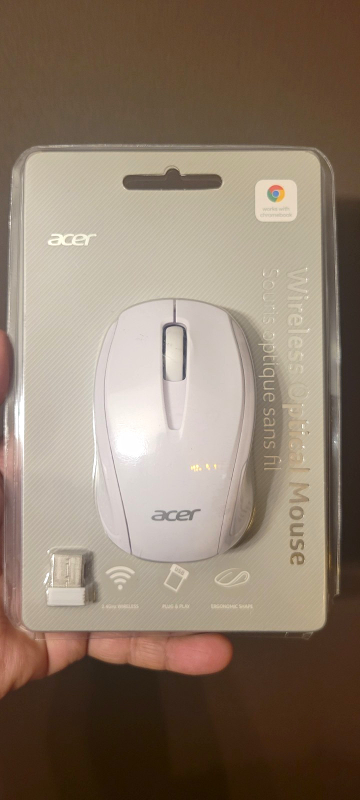 Acer Wireless Chrome Mouse G69 RF2.4G (1600 DPI; WWCB Certified (AMR800) 