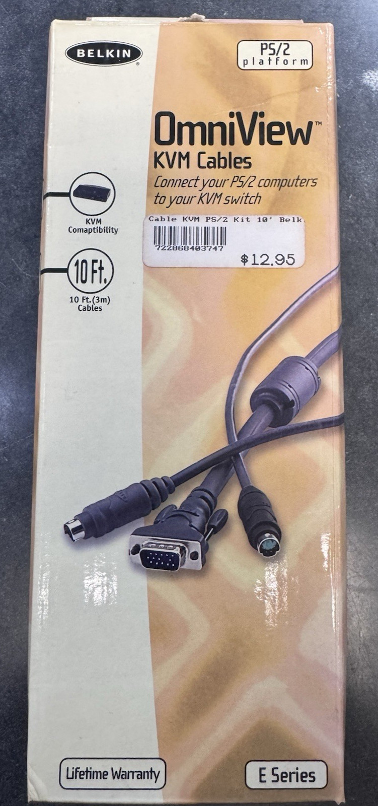 F1D9000-10-Kit Omniview KVM PS/2  VGA Cable Kit 10Ft