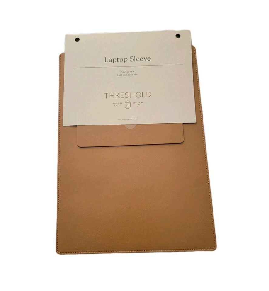 3 PACK Faux Suede Laptop Sleeve WITH Built-In Mouse Pad Brown 3 PACK U8