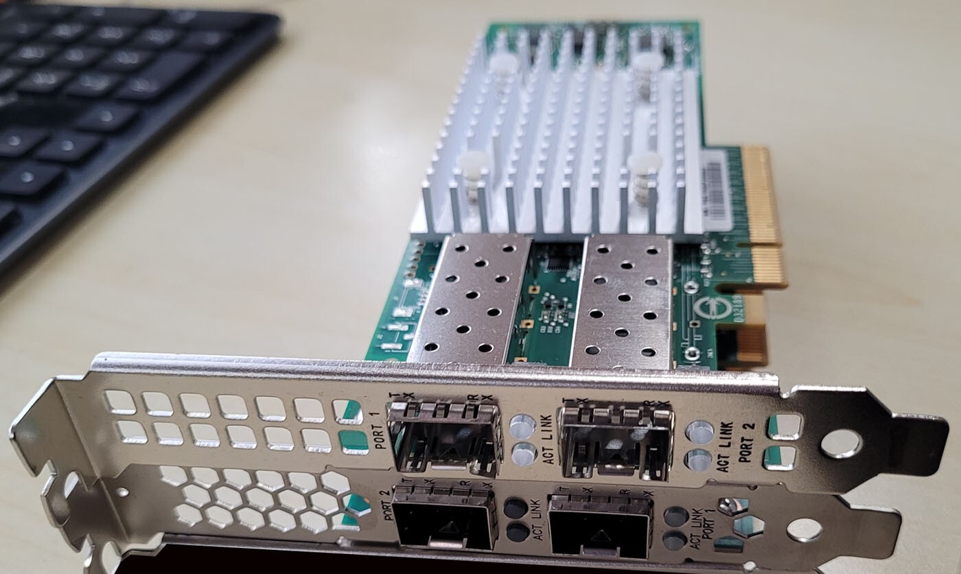 Lot of 2 Qlogic QL41112HFCU-DE Dell 5252W Dual-Port 10Gb SFP+ Network Adapter