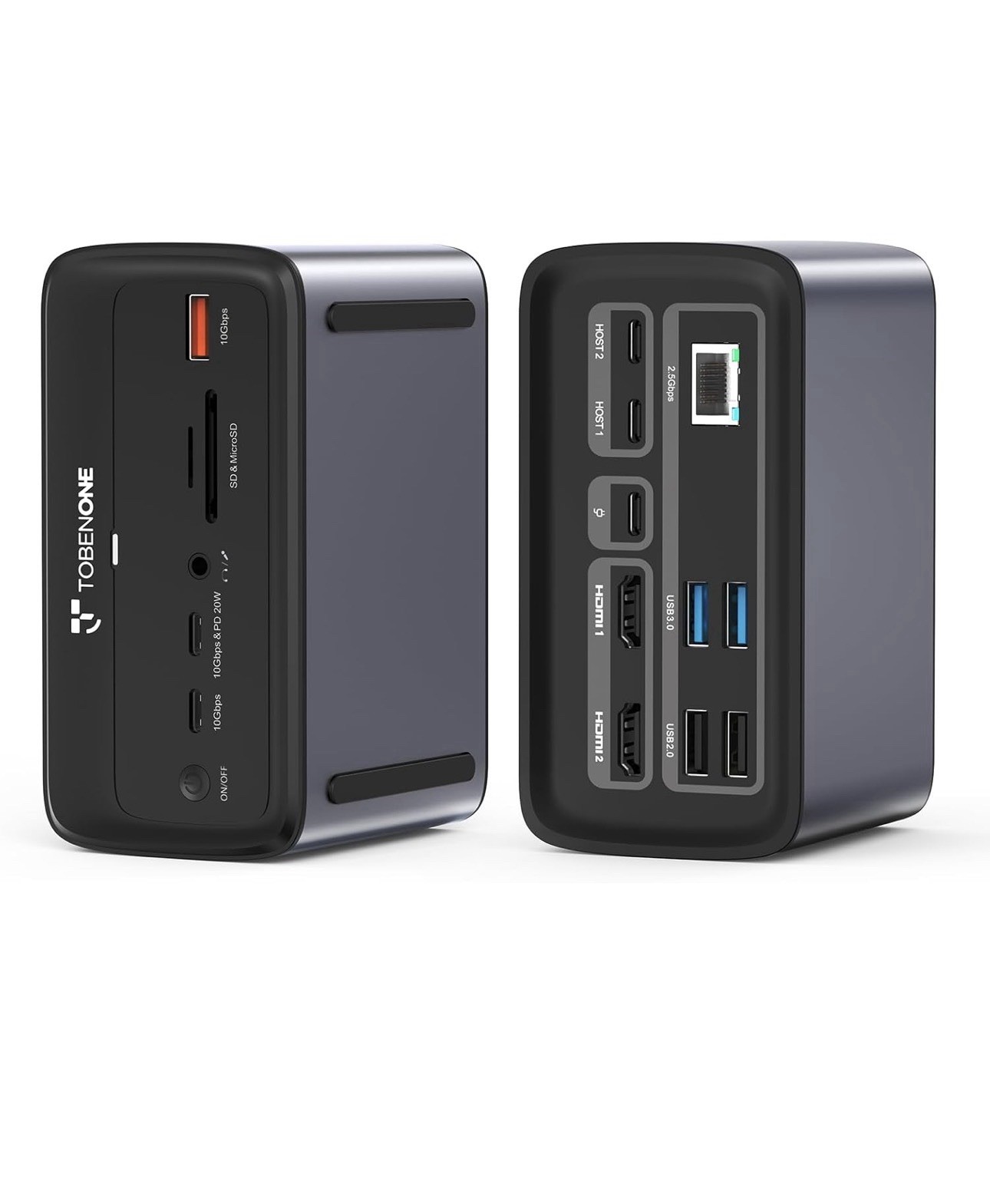 MacBook Docking Station Dual 4K@60Hz, 16-in-2 USB C Docking Station with 2 HD...