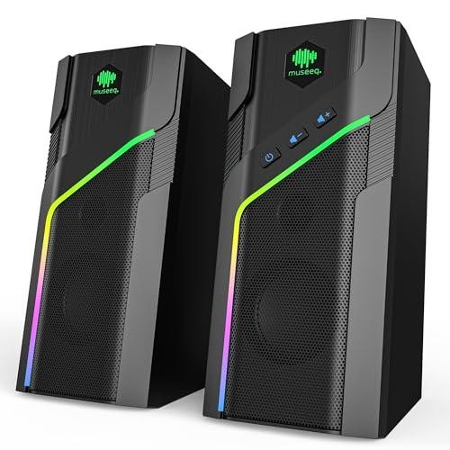 USB Powered Stereo Computer Speakers for Monitor, Laptop and Gaming Setup