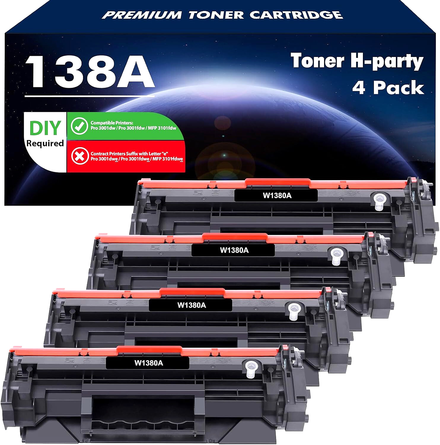 138A Black Toner Cartridge for HP LaserJet Pro 3001dw, 3001fdw & MFP 3101fdw