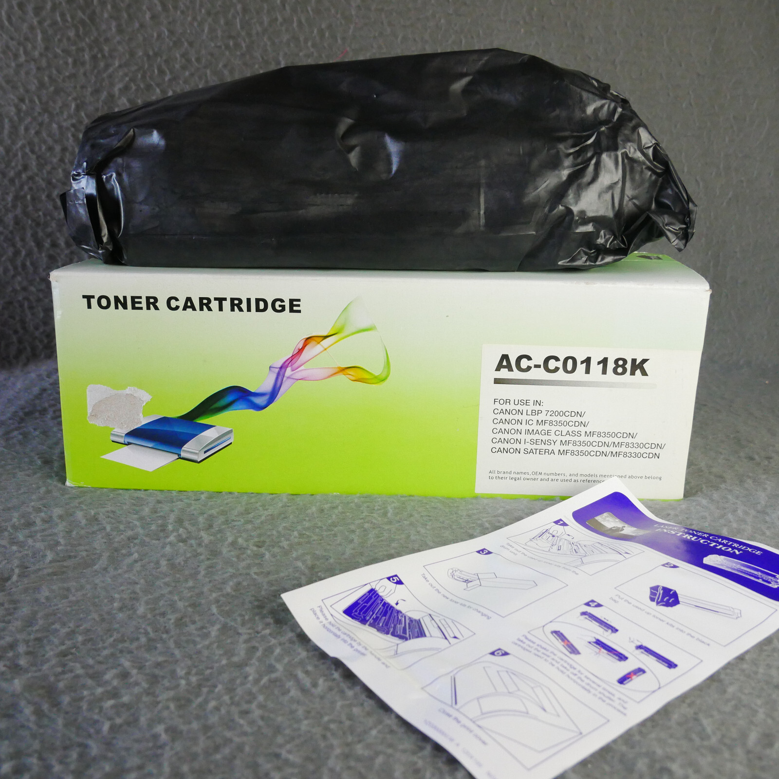 Black Toner Cartridge Replacement for 118K Standard Yield Laser Printer f Canon