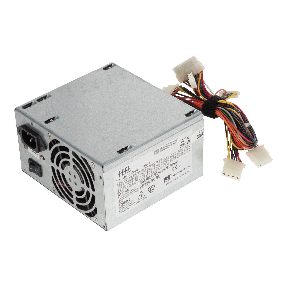 POWER SUPPLY MODECOM FEEL ESP-150ATXNC314K 250W ATX 20 PIN FDD MOLEX