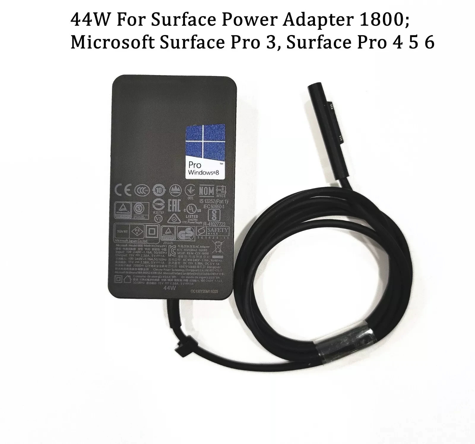 OEM Genuine 44W 1800 Charger Adapter for Microsoft Surface Pro 3 4 5 6 2014 2015