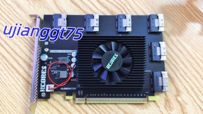 PEX88064 PCIe 4.0 x16 to 6x SFF-8654 8i Switch Card – U.2 NVMe & AI GPU
