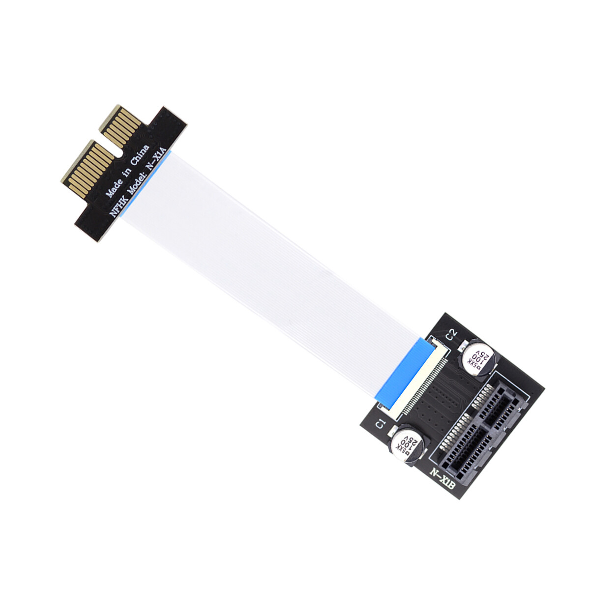 PCI-E Express X1 Male to Female Slot Riser Card Extension Ribbon Cable 10CM