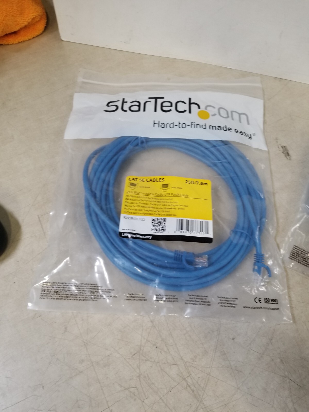 StarTech 25' Cat 5e Snagless RJ-45 Male/Male Patch Cable Blue RJ45PATCH25