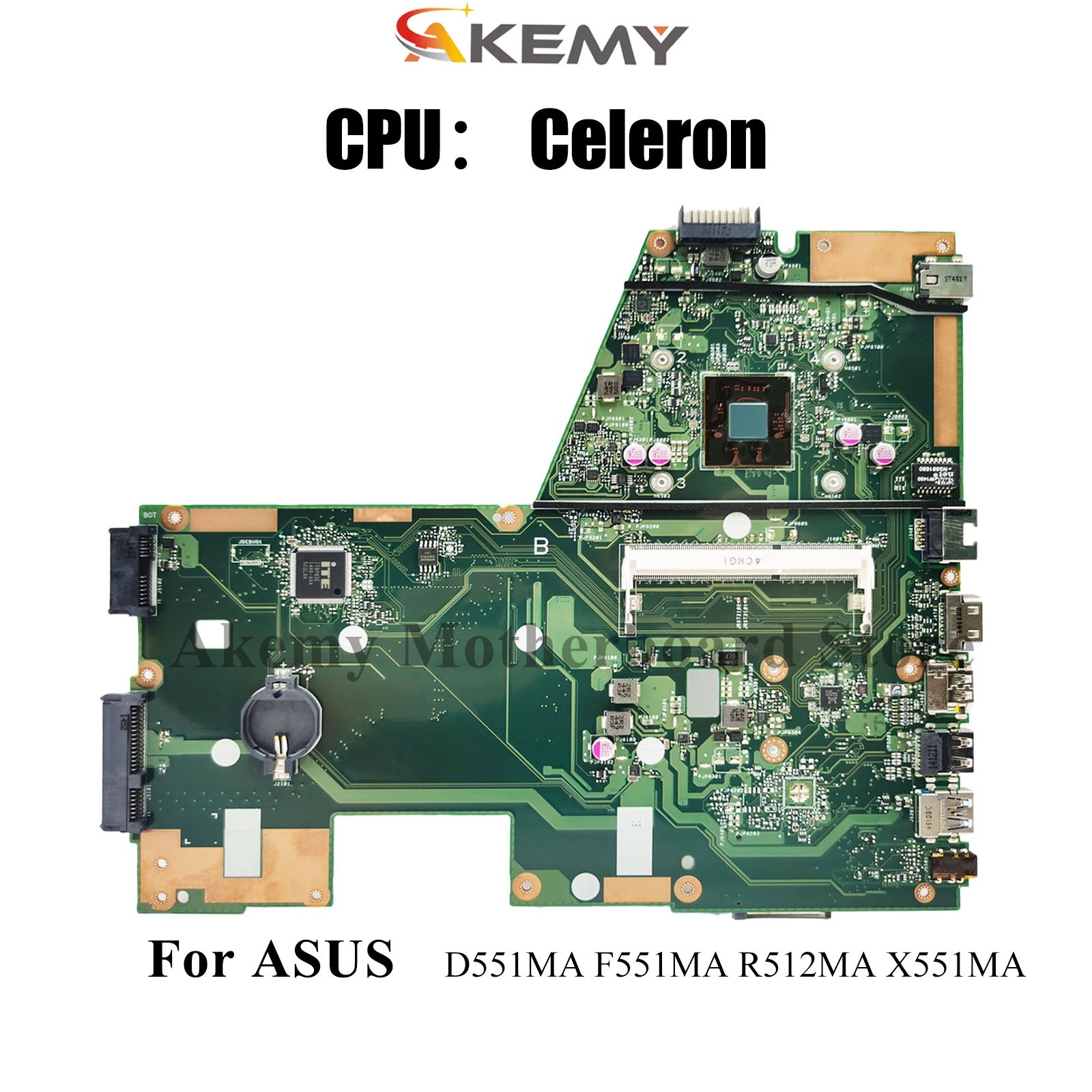 X551MA Laptop Motherboard For ASUS R512MA F551MA D551MA Mainboard W/ CPU