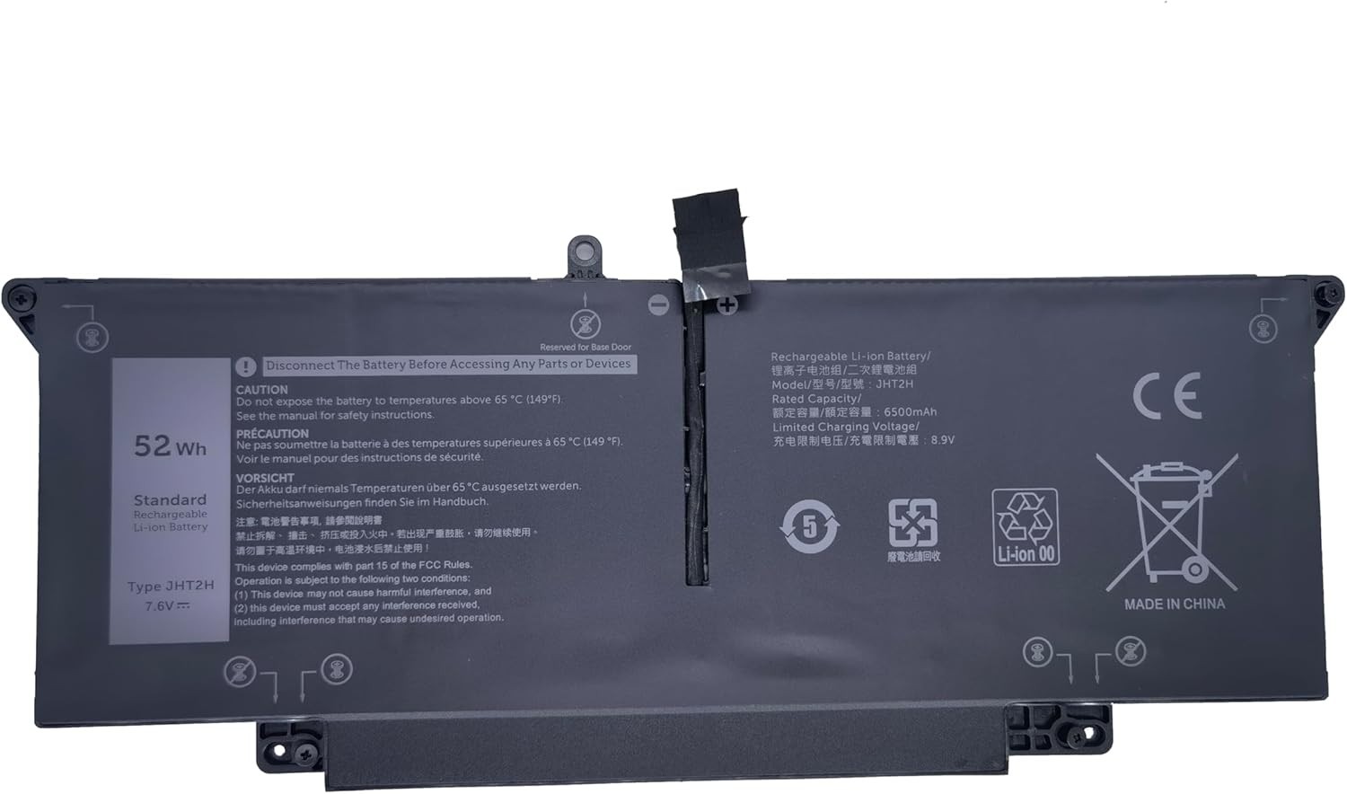 LOT JHT2H Battery For DELL Latitude 7310 7410 04V5X2 0HRGYV 0WY9MP Y7HR3 52Wh