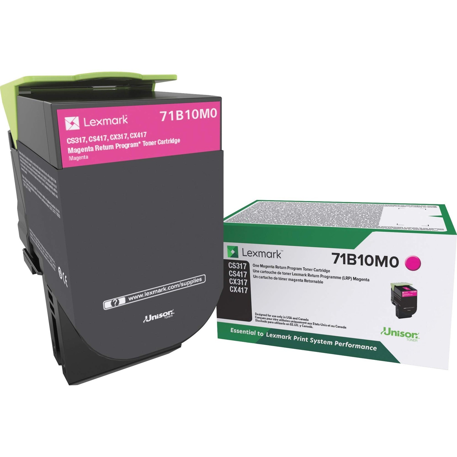 Original Lexmark 71B10M0  Magenta Toner. New Sealed Box, We Ship Fast