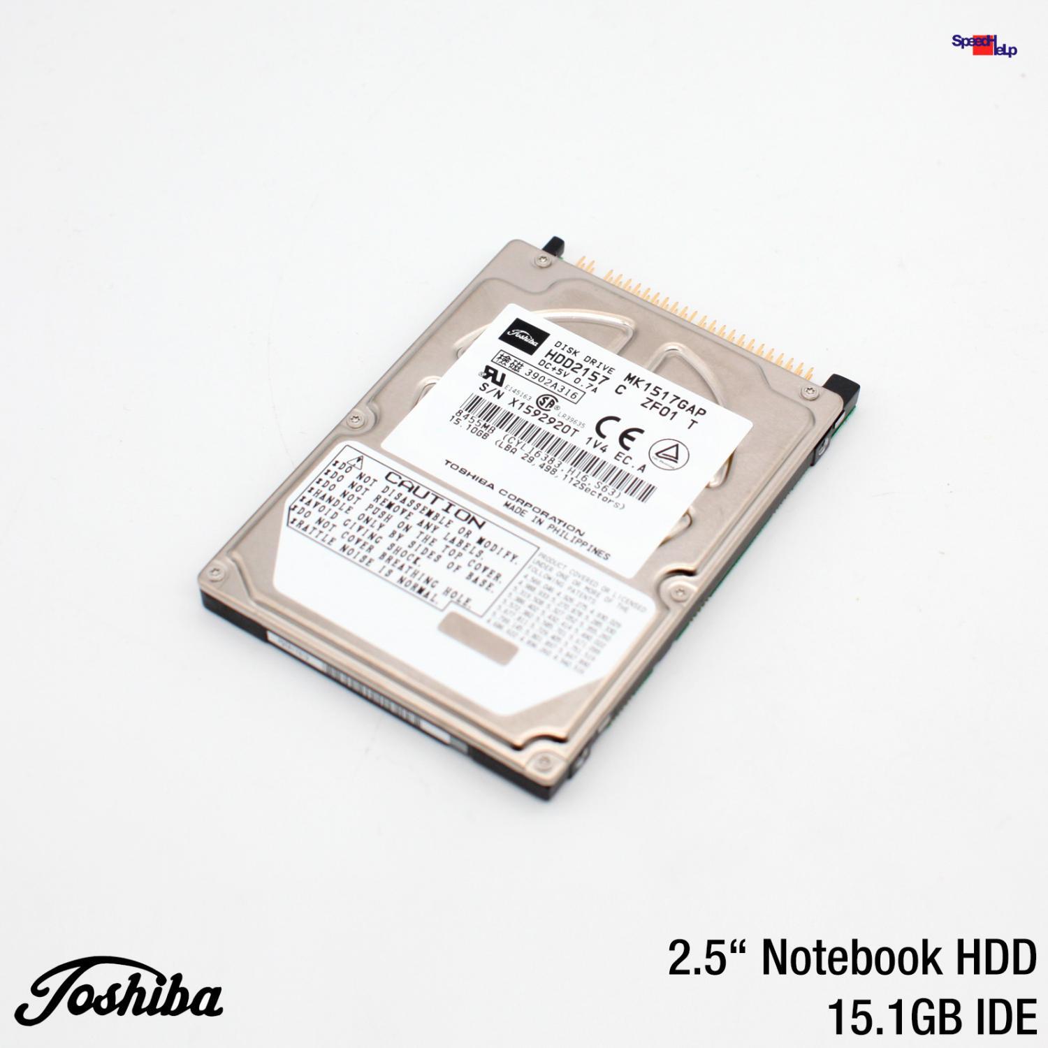 Toshiba 15.1GB MK1517GAP HDD2157 2.5" Notebook Laptop Hard Drive Magnia SG20