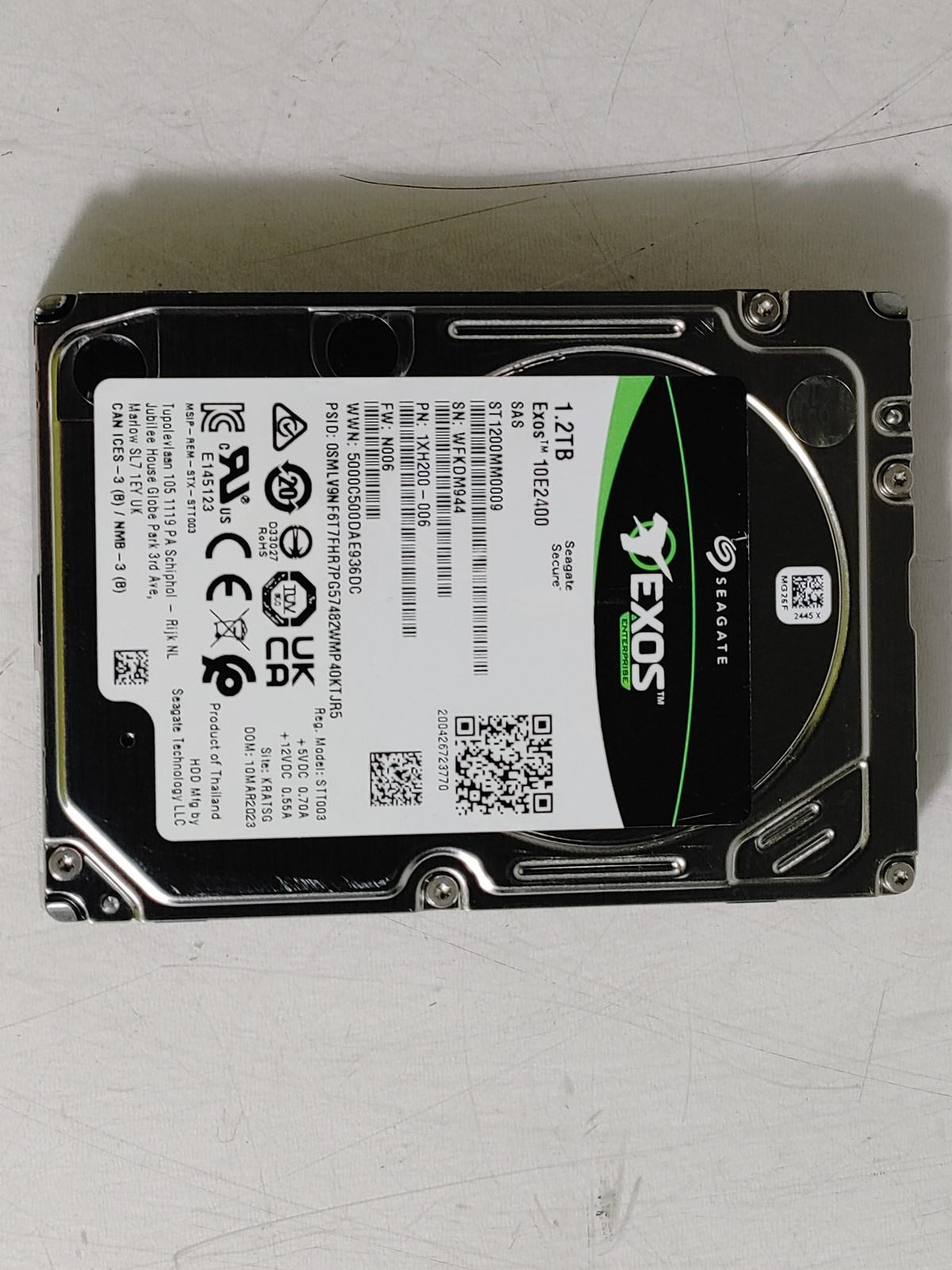 Seagate Exos 10E2400 ST1200MM0009 1.2 TB SAS 3 2.5 in Enterprise Drive