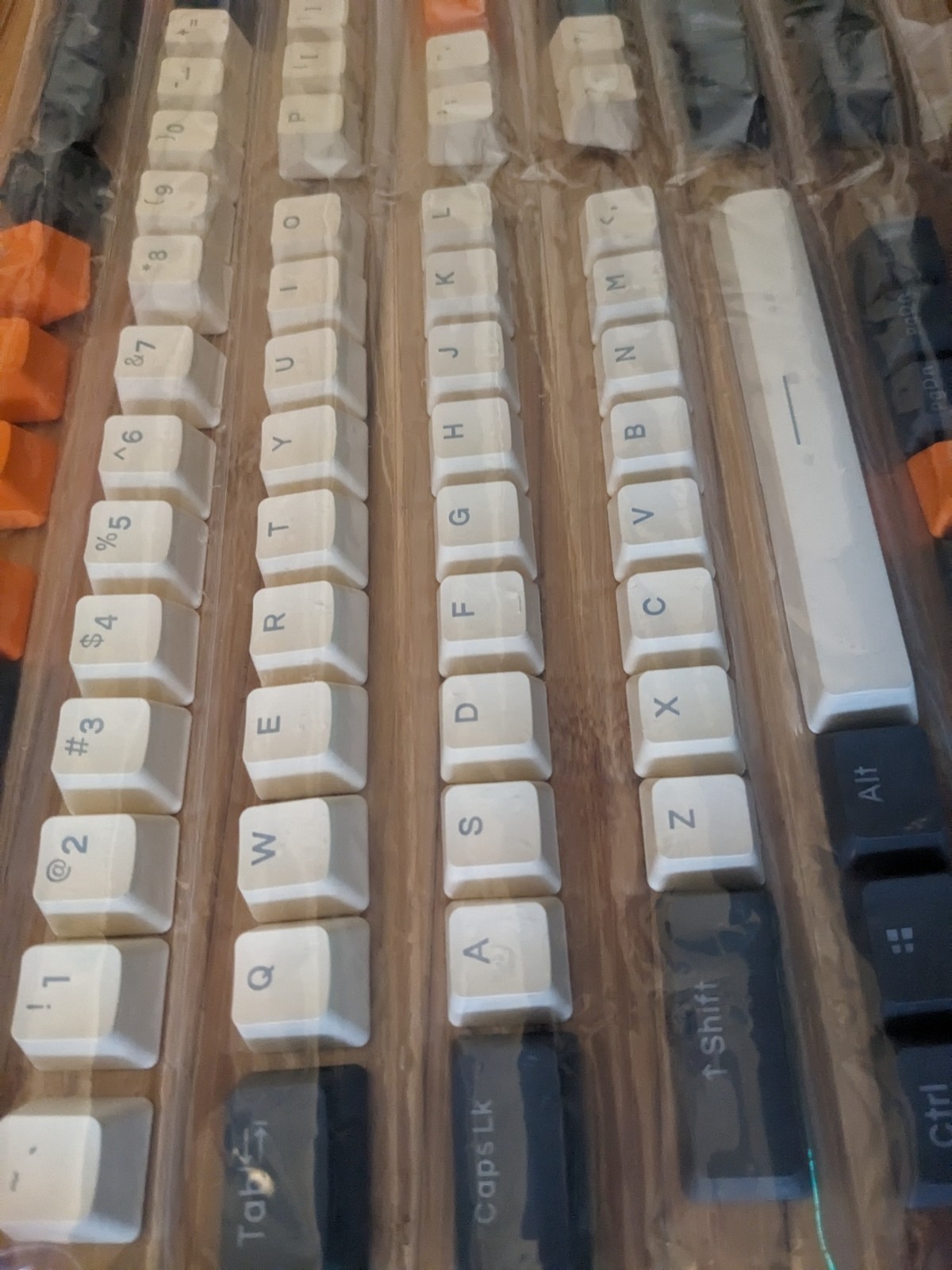 YMDK Double Shot 122 Dyed PBT Shine Through OEM Profile Keycap Carbon