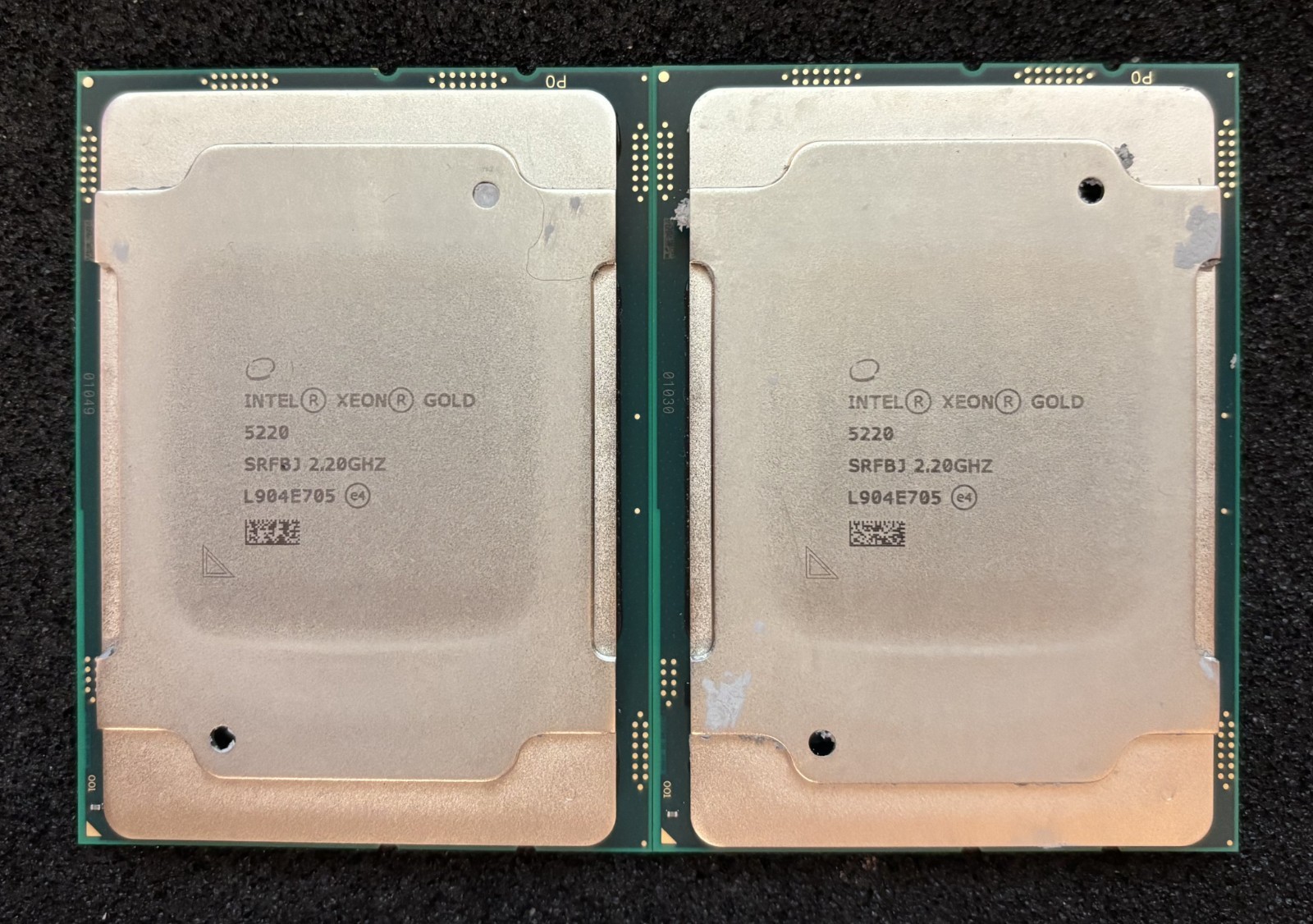 LOT OF 2 | Intel Xeon Gold 5220 Server CPUs | 2.20GHz | 18-Core | SRFBJ