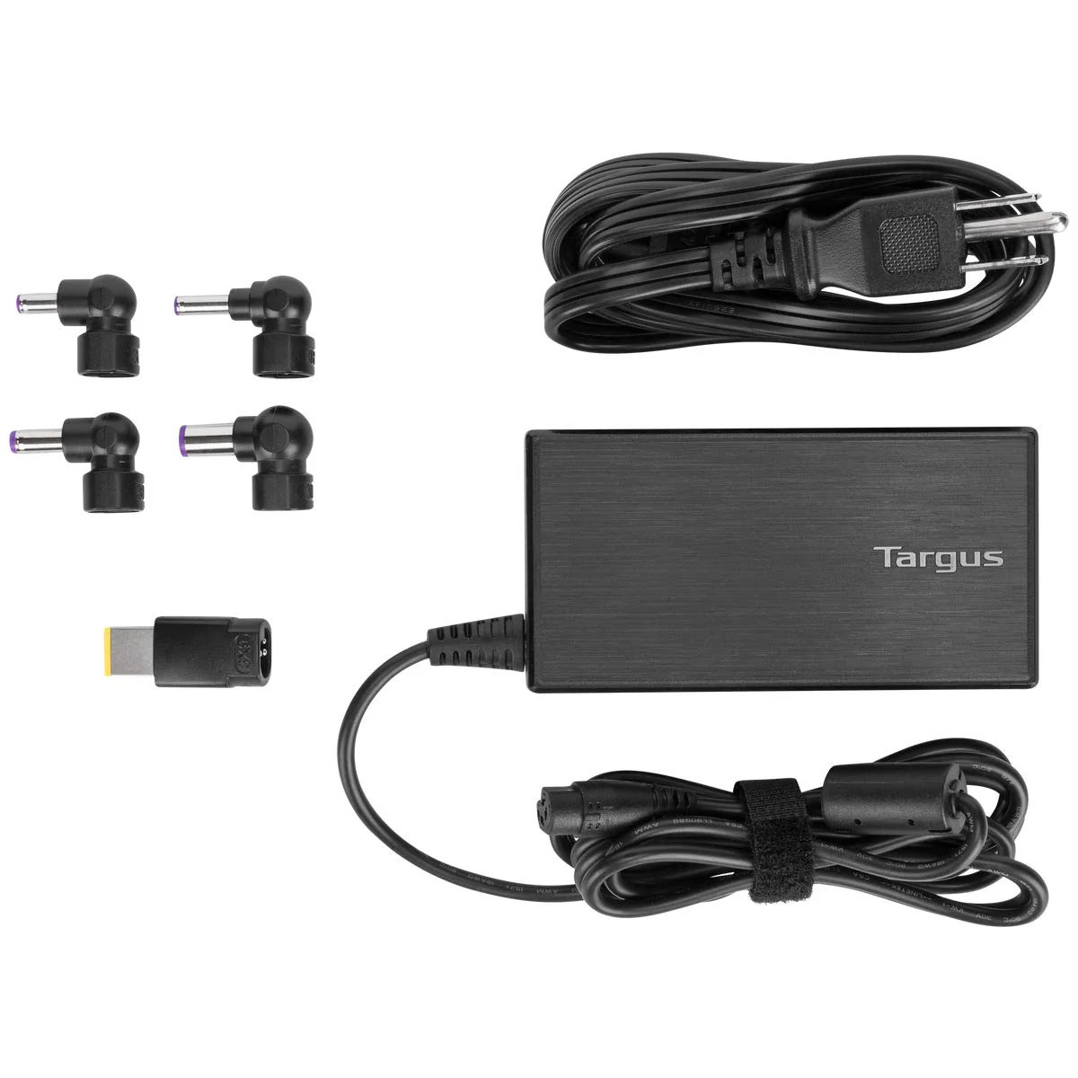 90W AC Semi-Slim Universal Laptop Charger with 5 Interchangeable Power Ti