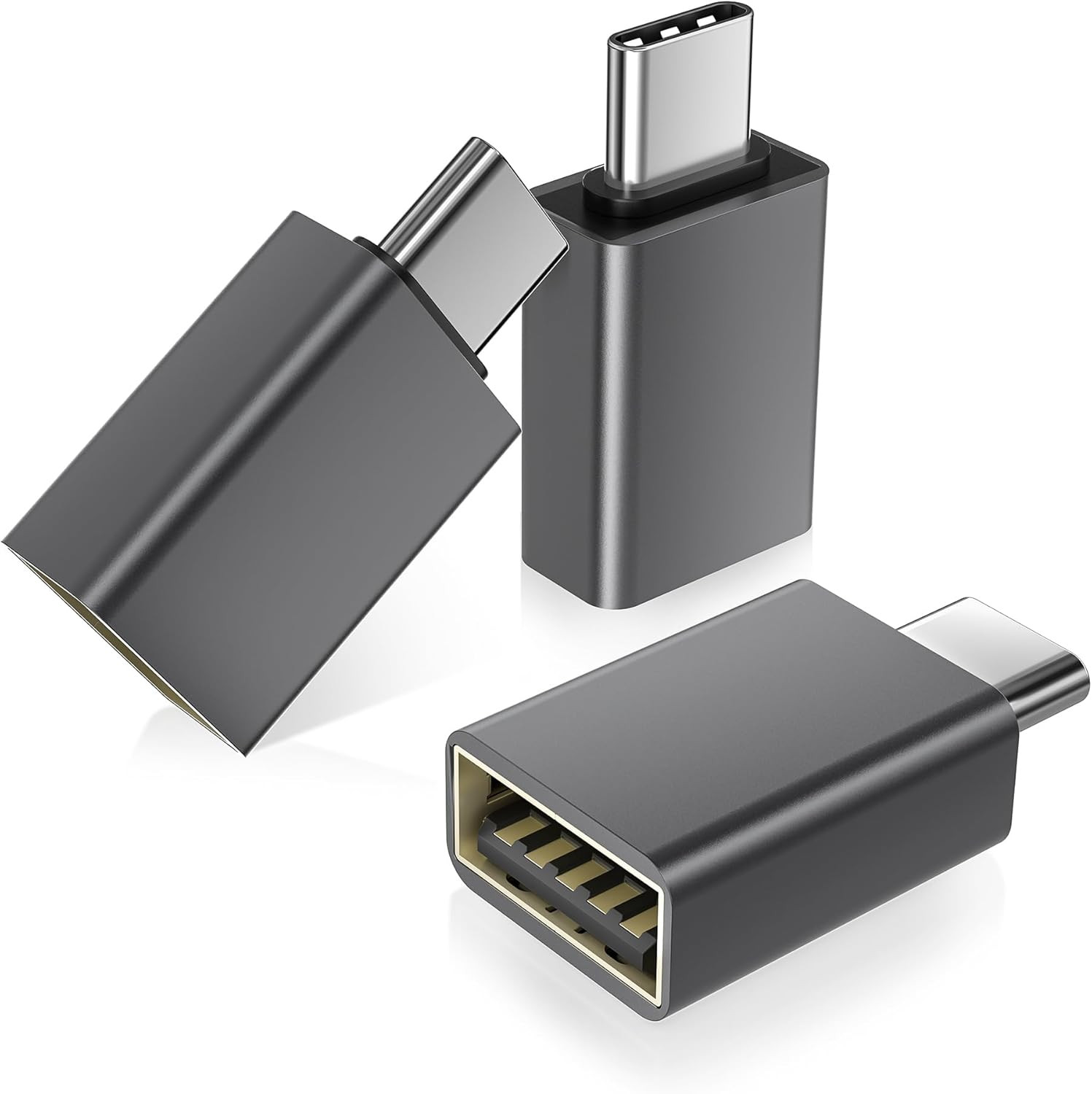 Basesailor USB C to USB Adapter 3Pack,USBC Male to A Female 3.0 OTG MacBook Pro/