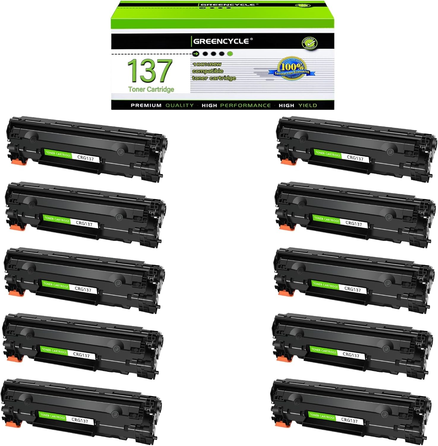 10x GREENCYCLE Toner Fit For CRG-137 Canon ImageClass D570 LBP151dw MF232w MF216