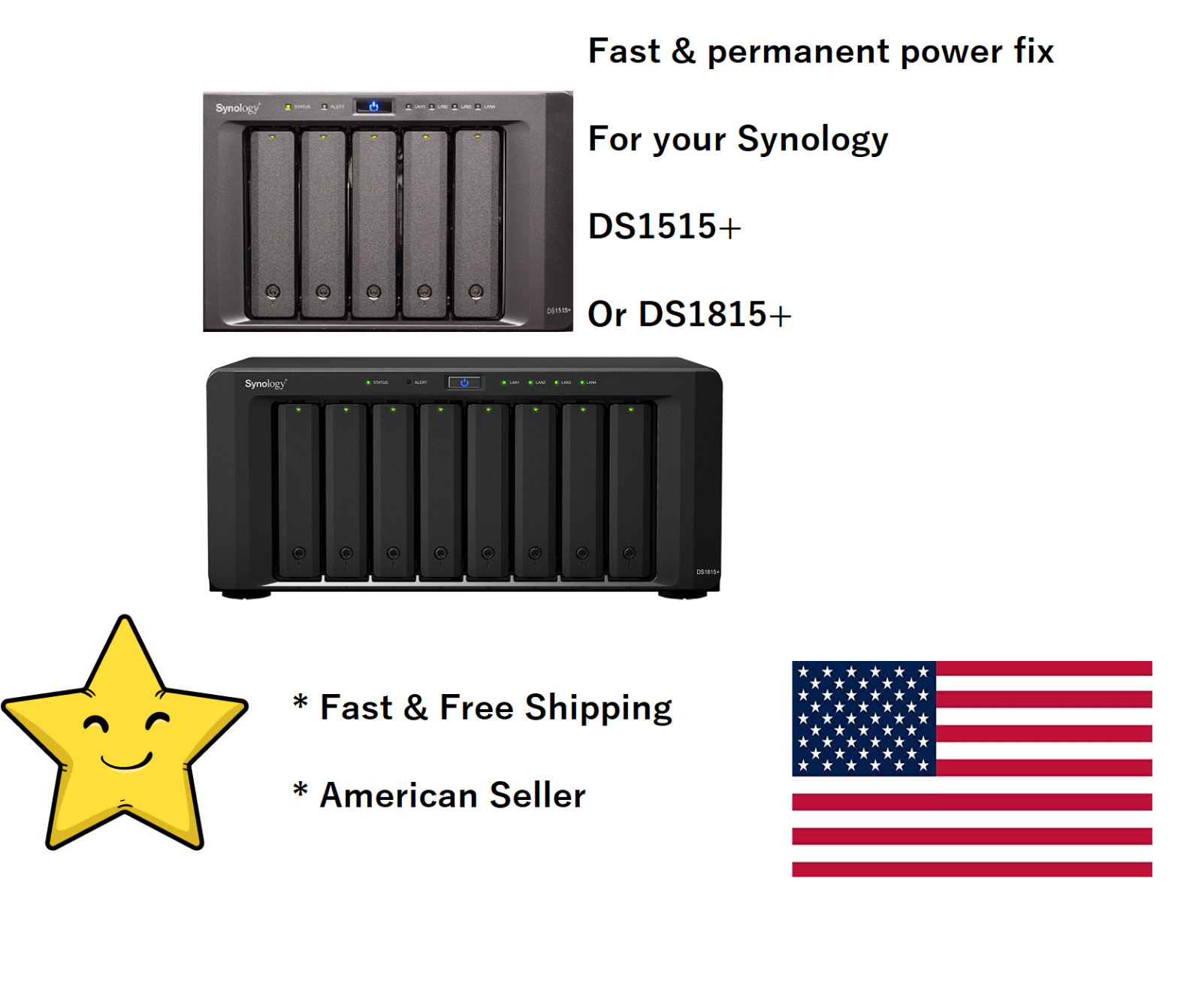 Cheap Fix repair Synology Diskstation DS1515+/DS1815+ No Power|Turns off|No LEDs