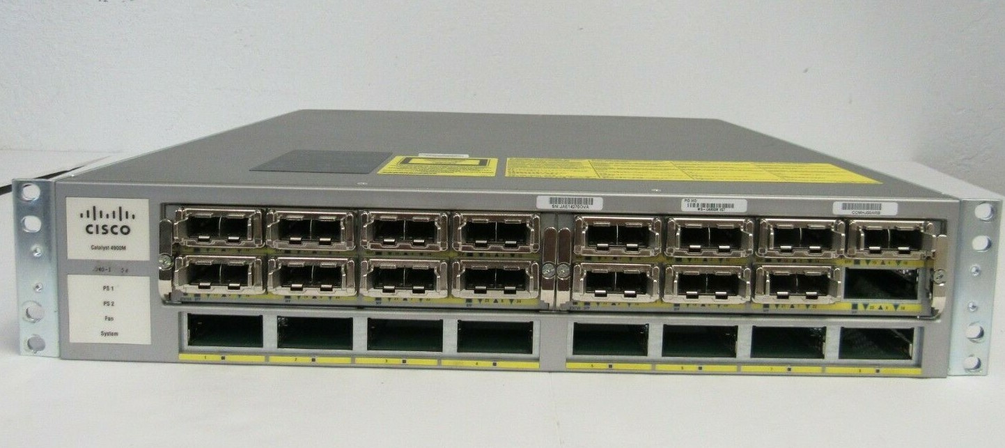Cisco Catalyst WS-C4900M 8 Port Switch w/ CVR-X2-SFP-V02 65-5