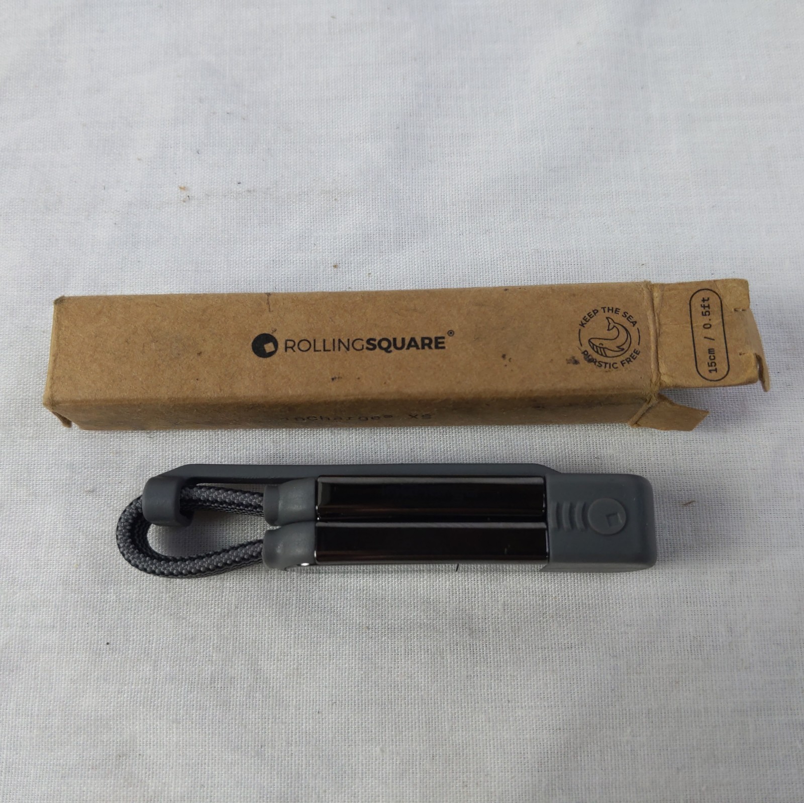 Rolling Square inCharge XS - 240W 4in1 Keyring Cable, Type C Compact, Black