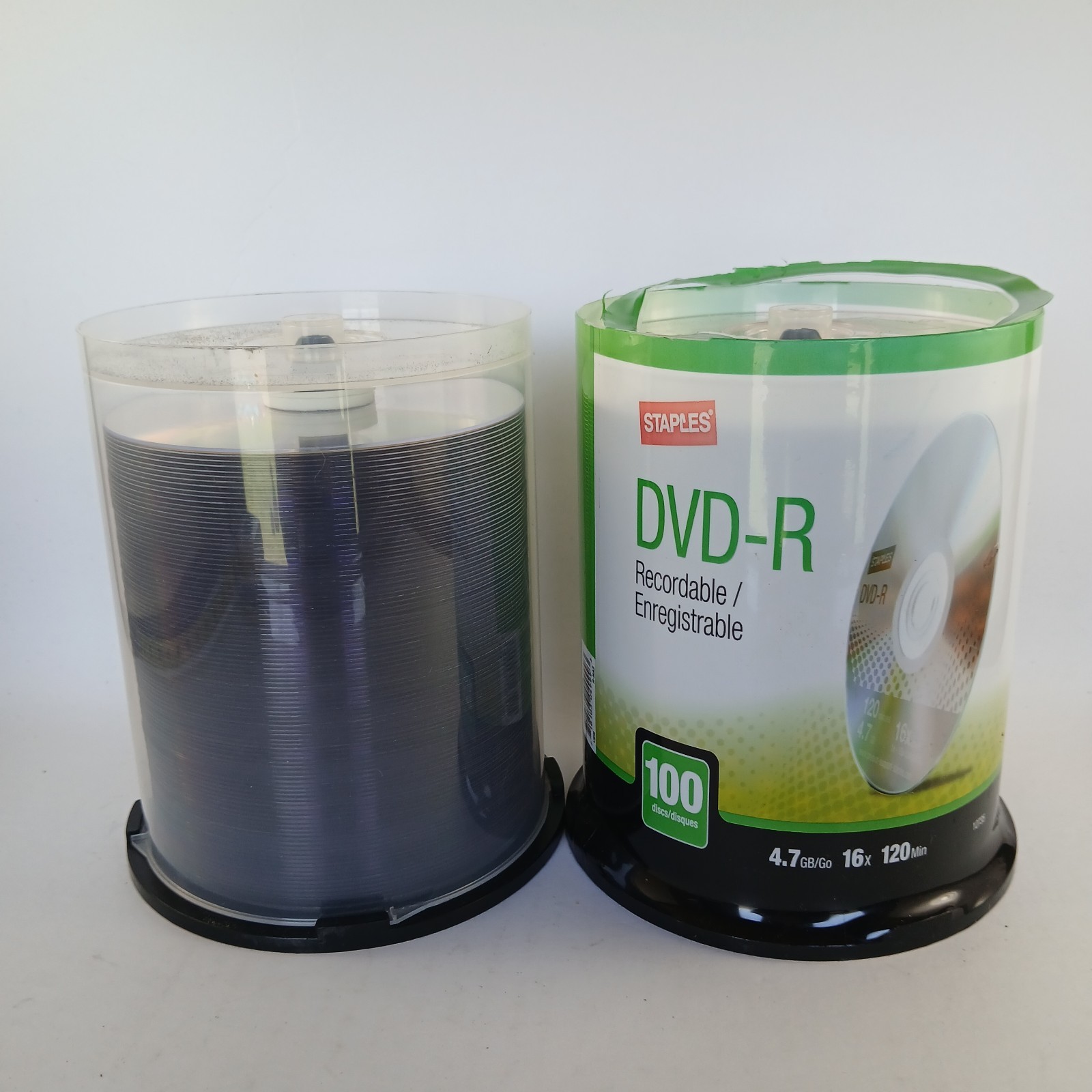 Staples DVD-R Recordable Discs 4.7GB 16X 120 Min 198 Pack Spindle Sealed/Opened