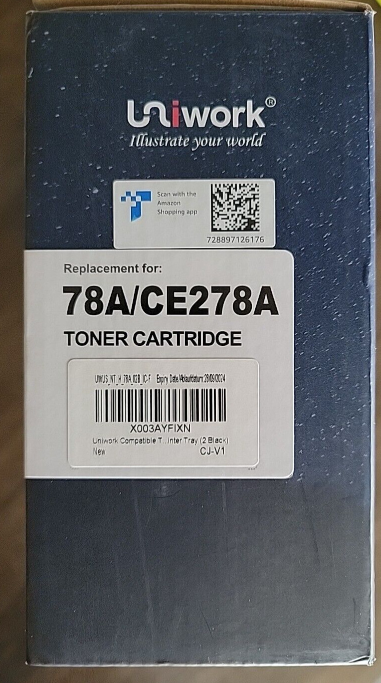2 Pack 78A CE278A Toner Cartridge Fits For  LaserJet Sealed in PKG