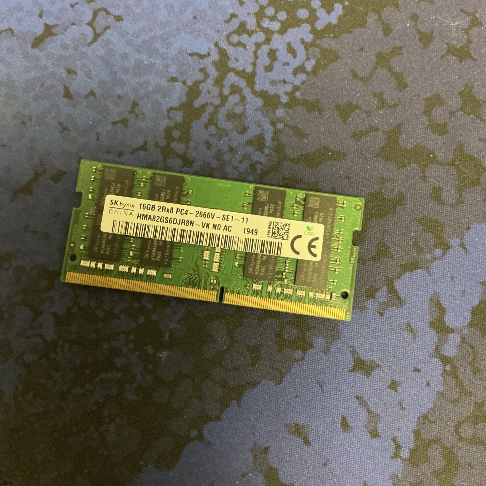 SK Hynix 16GB 2Rx8 PC4-2666V SODIMM Laptop RAM HMA82GS6JJR8N-VK