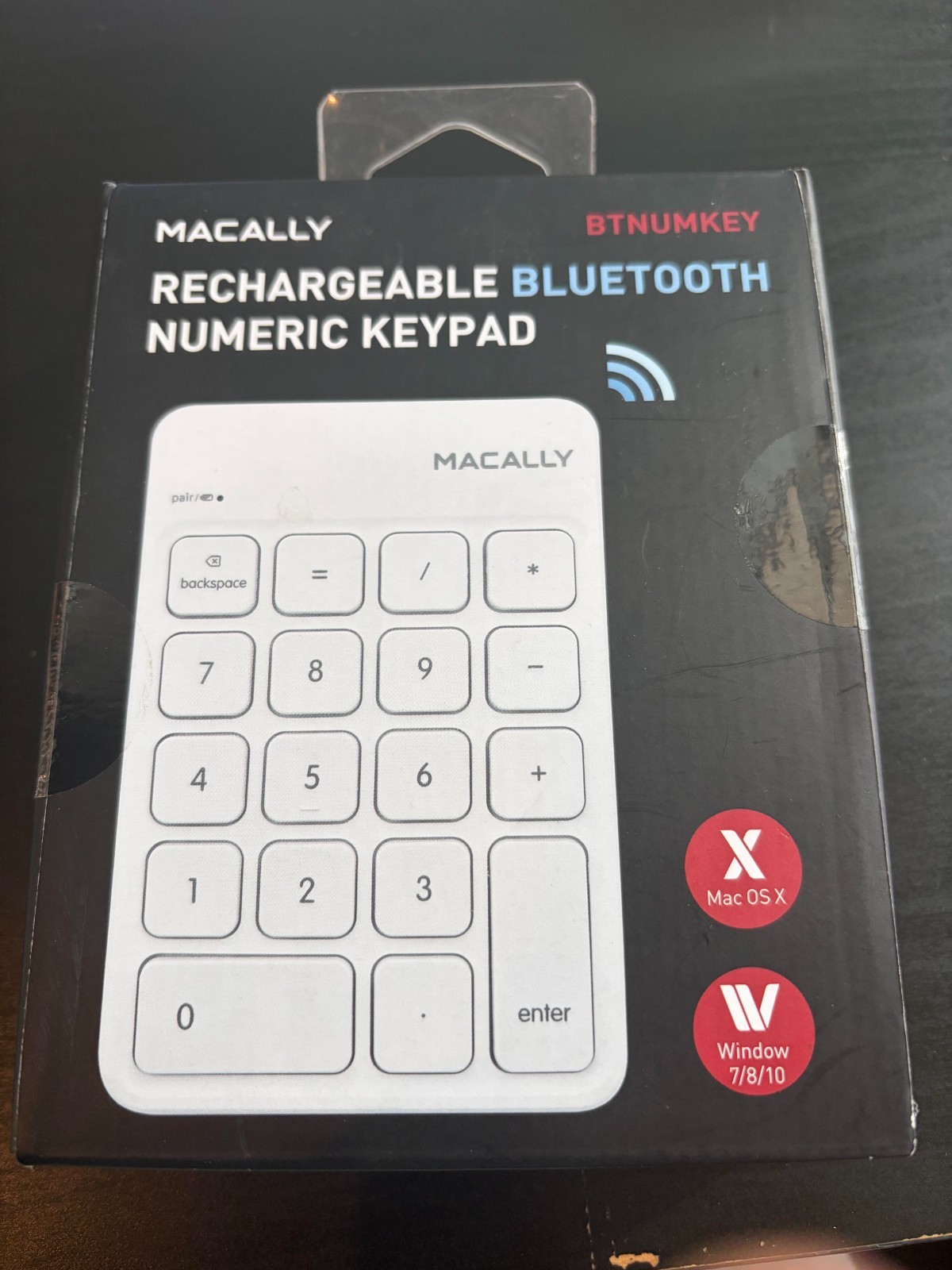 New Macally BTNUMKey Rechargeable Bluetooth Numeric Keypad
