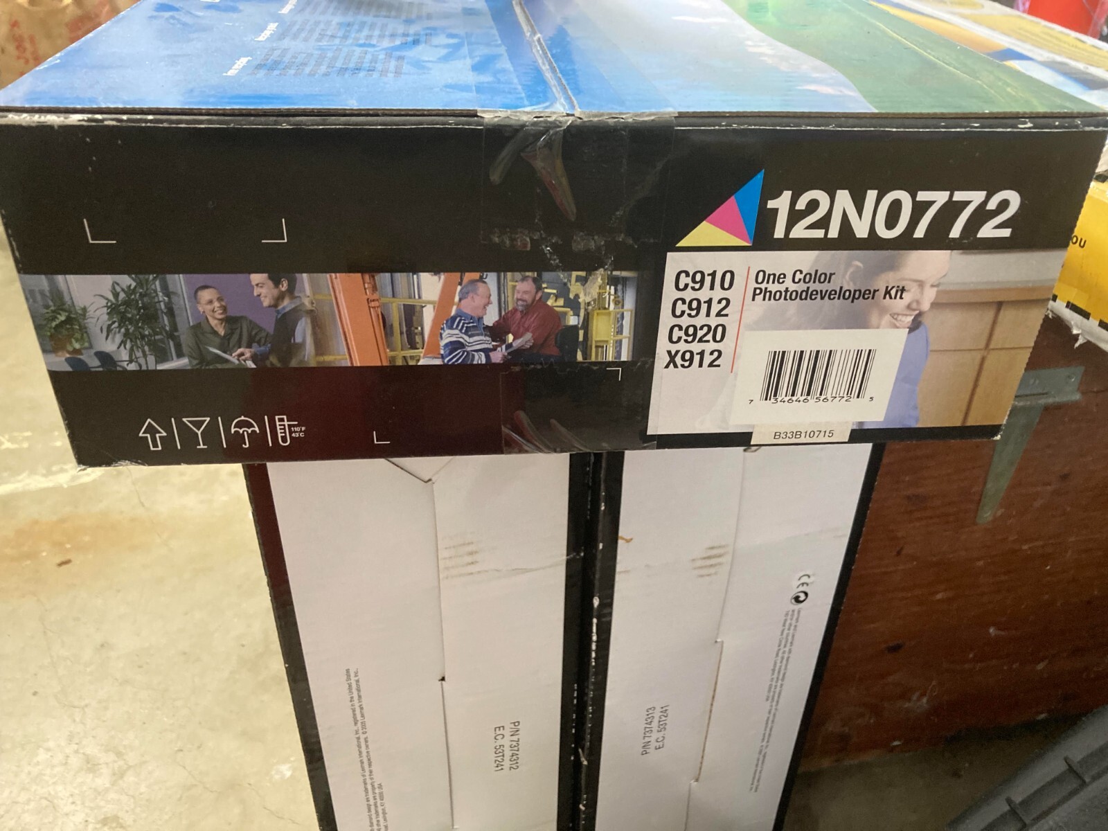 LEXMARK One Color PhotoDeveloper Kit 12N0772, New: Cyan and Magenta, Used Yellow