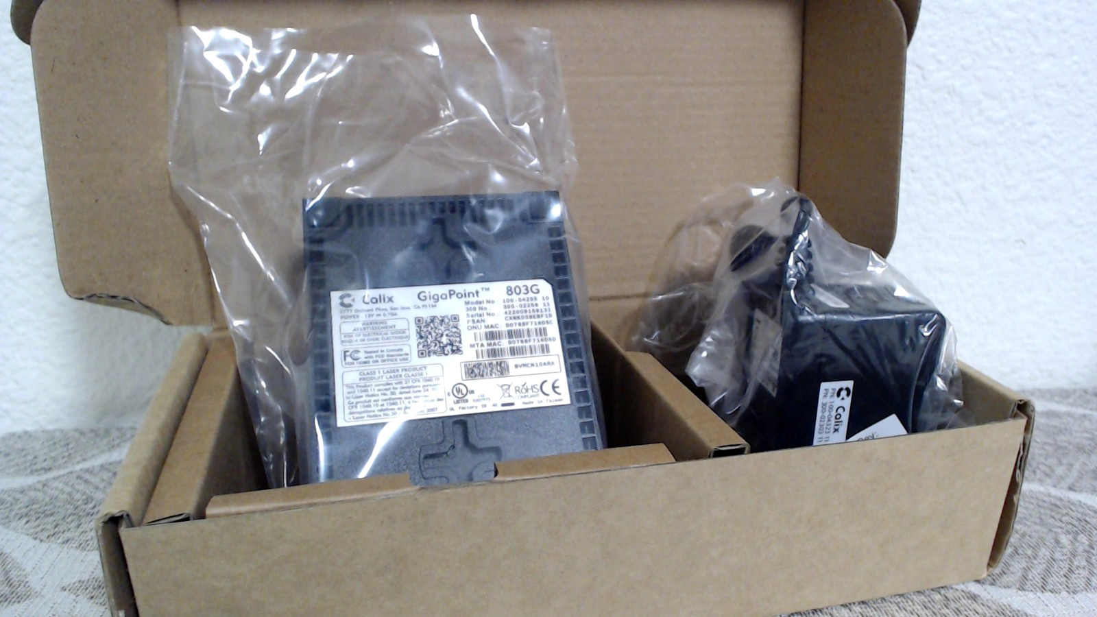 Calix 100-04255 10 GigaPoint 803G Fiber Optical Network Terminal Modem