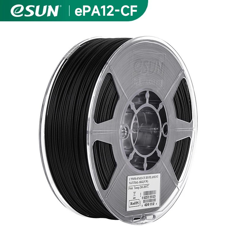 eSUN Carbon Fiber PLA 3D Printer Filament 1KG 1.75MM Fast Printing High-strength