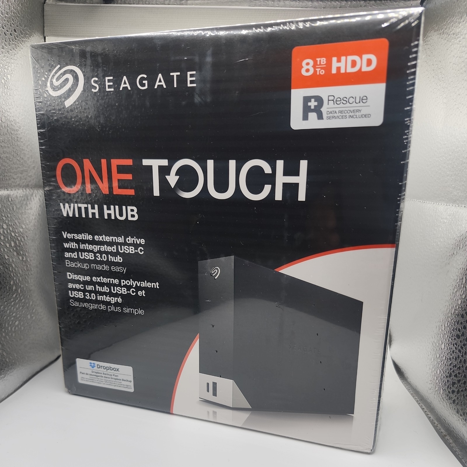 New Seagate 3.5" One Touch with Hub 8TB USB Type C and USB 3.0 HDD STLC8000400