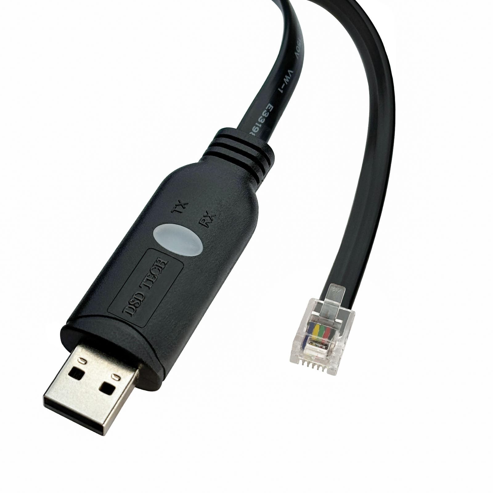 SHRJ12B USB To RJ12 RJ11 6P4C RS232 Serial Data Cable Converter Cord Adapter