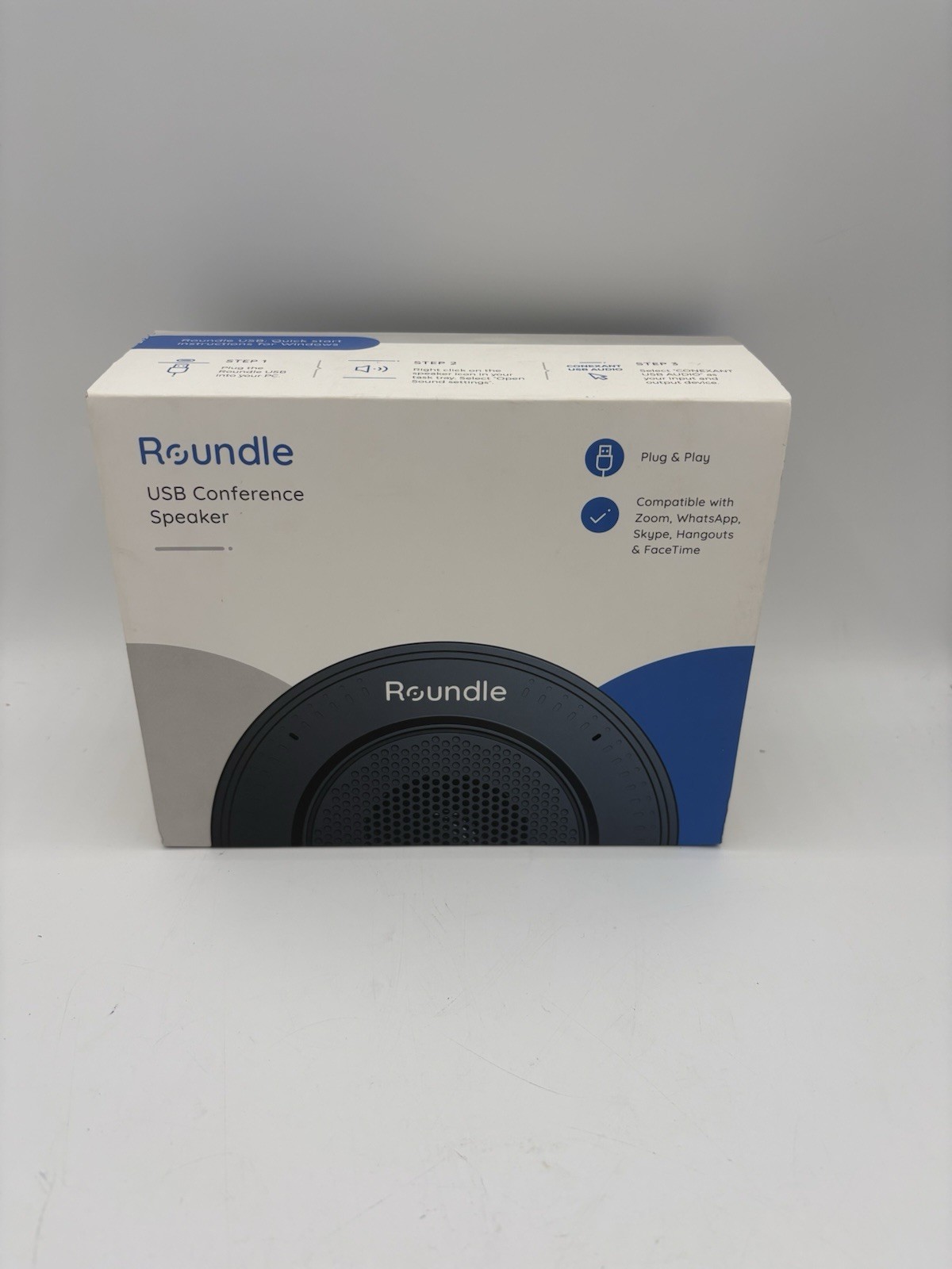 ROUNDLE The Conference Speaker And Microphone USB Portable Compatible with