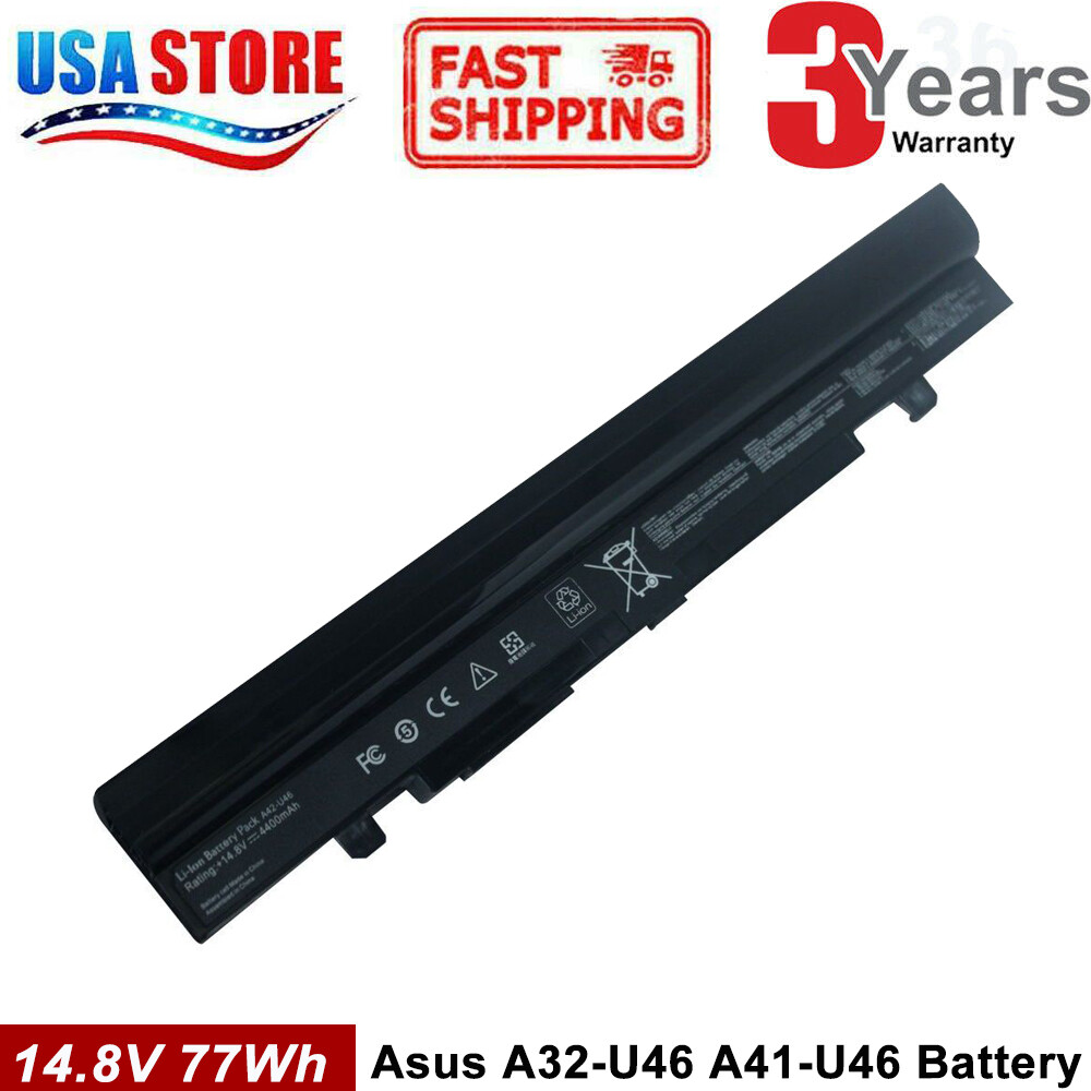 For ASUS A42-U46 Battery 14.8V 5200MAH For ASUS U46 U56 A32-U46 A41-U46 FASTSHI