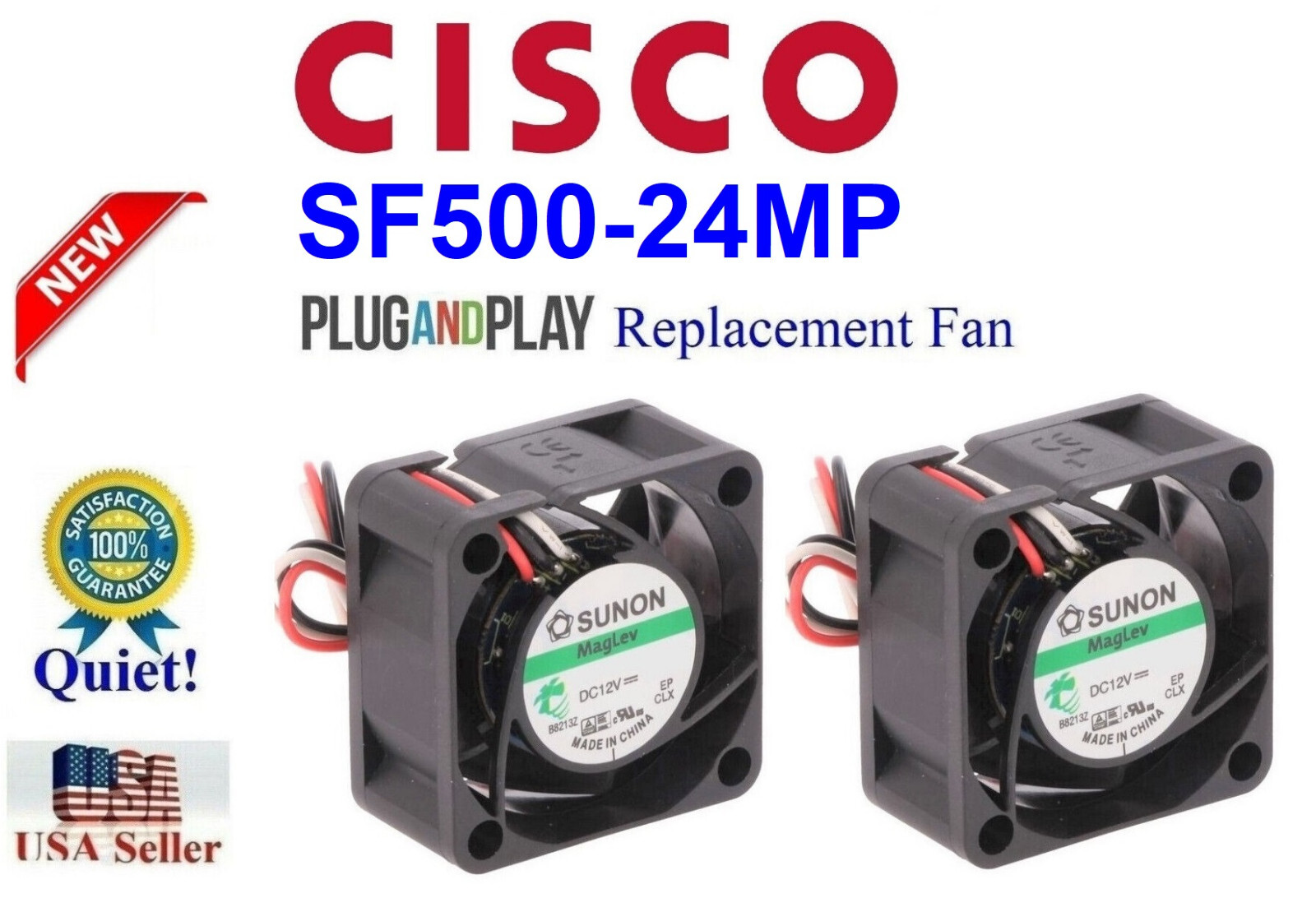 2x Cisco SF50024MP Replacement Fans Low Noise Fan Best Home Office Netwo G2U