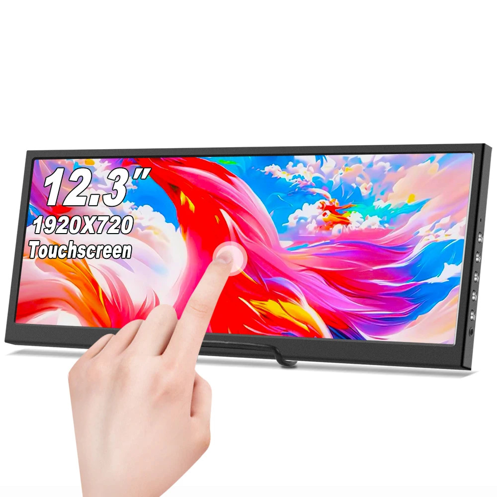 12.3” Portable Touch Display Monitor Laptop Second Screen 60Hz Built-in Speakers
