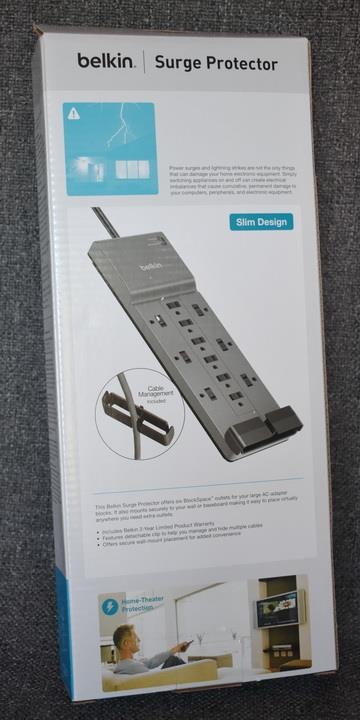 BRAND NEW NEVER REMOVED FROM BOX BELKIN 12 OUTLET SURGE PROTECTOR & POWER STRIP