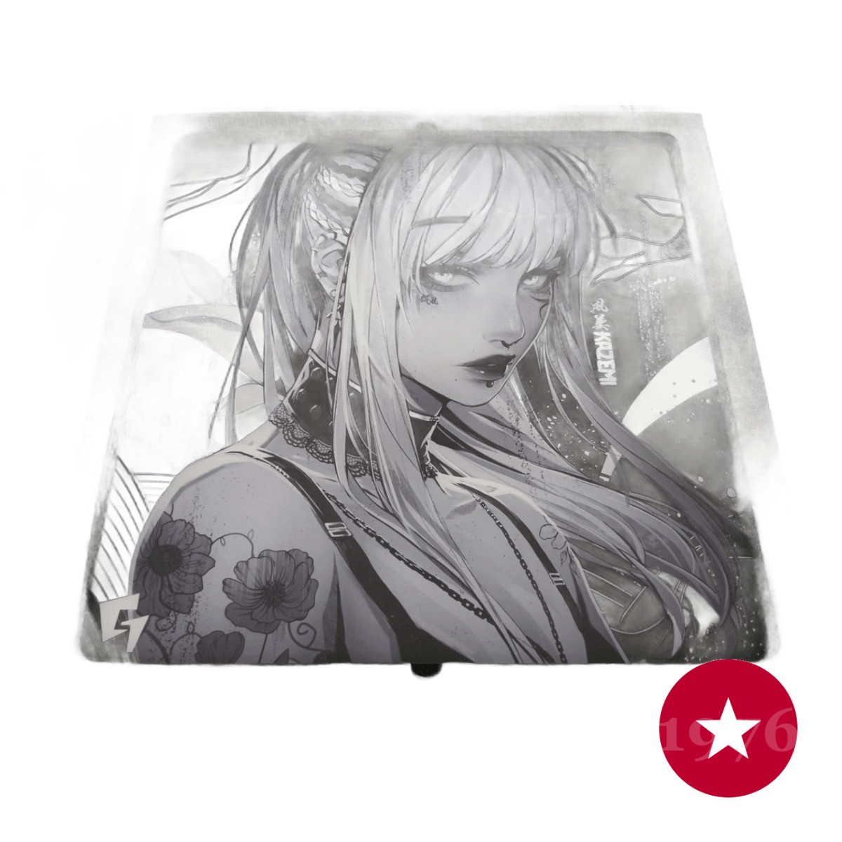 GLSSWRKS Glass Mouse Pad Tempered Glass Smooth Surface Japan Limited Color Used