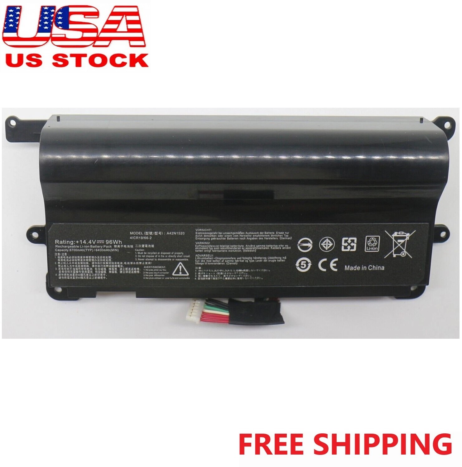 New A42N1520 Battery For ASUS ROG GFX72 G752VS G752VY G752VY-1A GFX72V 14.4V US