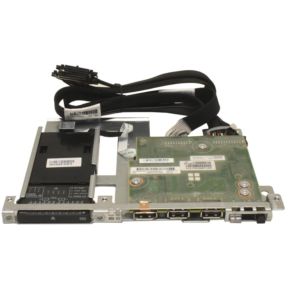 HP ProLiant DL360p DL160 G8 Front I/O Control Panel 654071-001