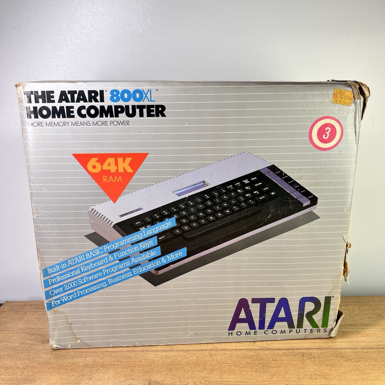 Vintage Atari 800XL Home Computer In Original Box (Instructions Not Included)