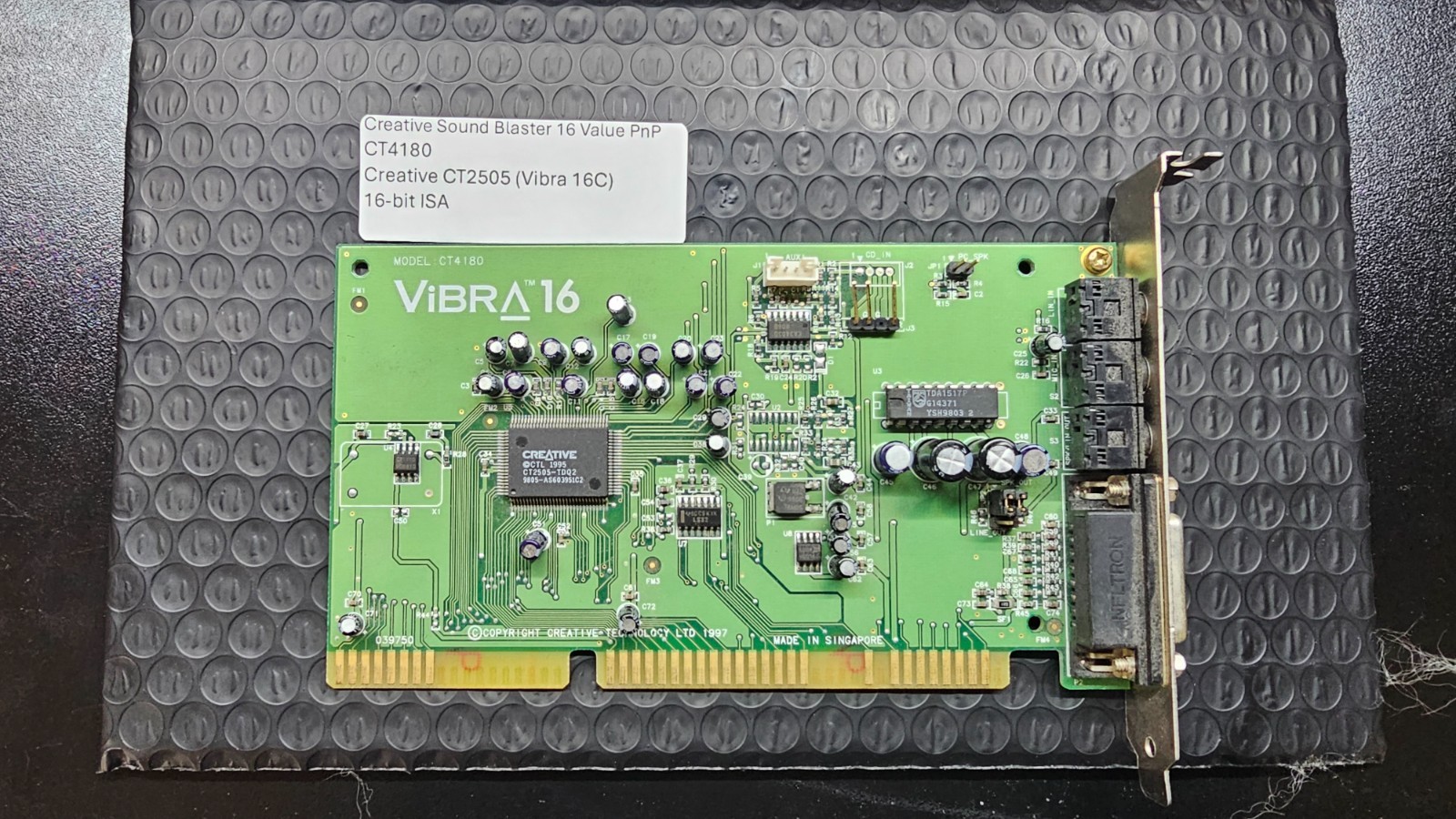 Creative Sound Blaster 16 ISA (CT4180) *Tested - Working* Vintage Retro Gaming