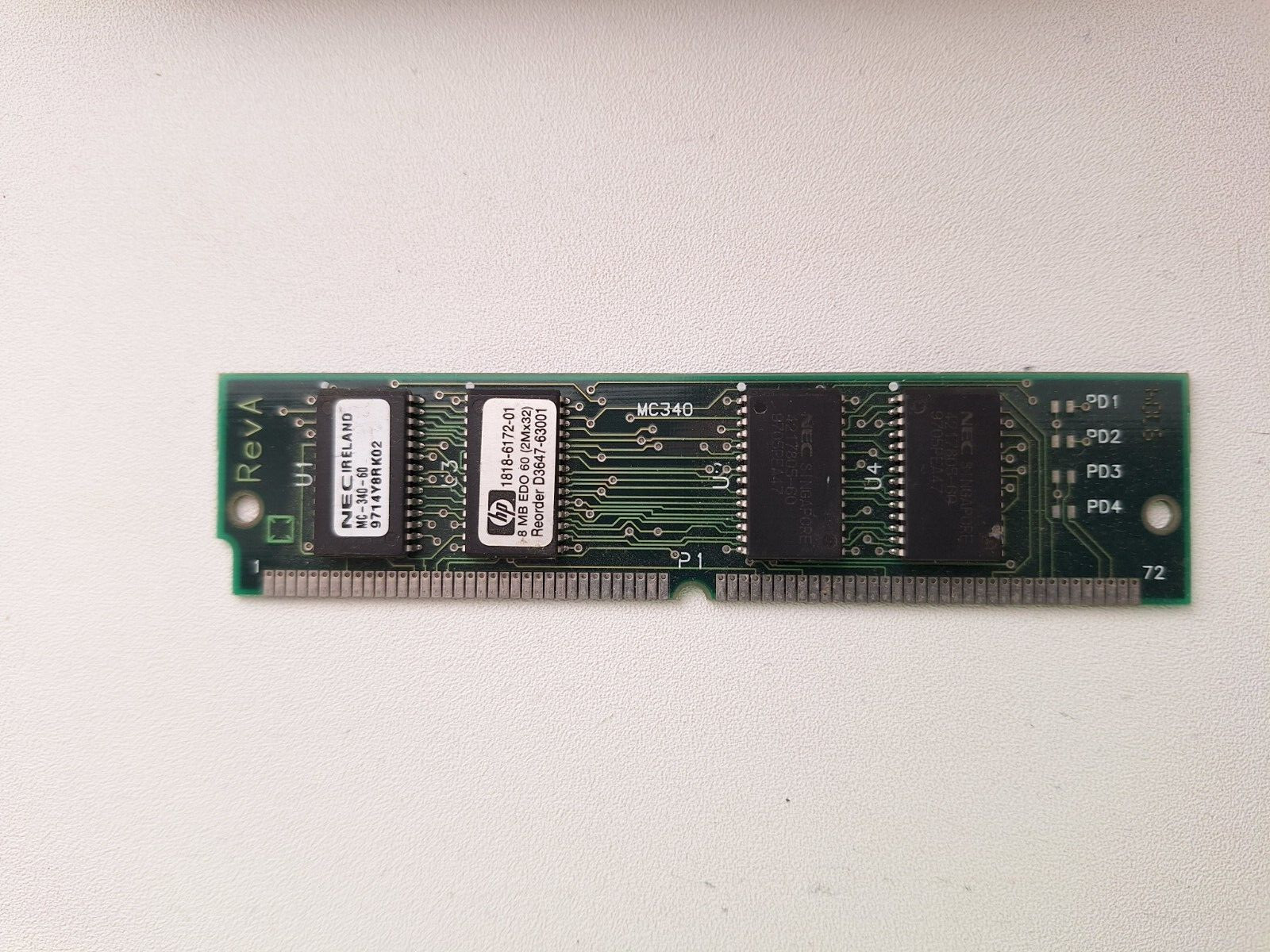 8MB EDO 72pin SIMM 60ns HP 1818-6172-01 60 (Reorder D3647-63001)