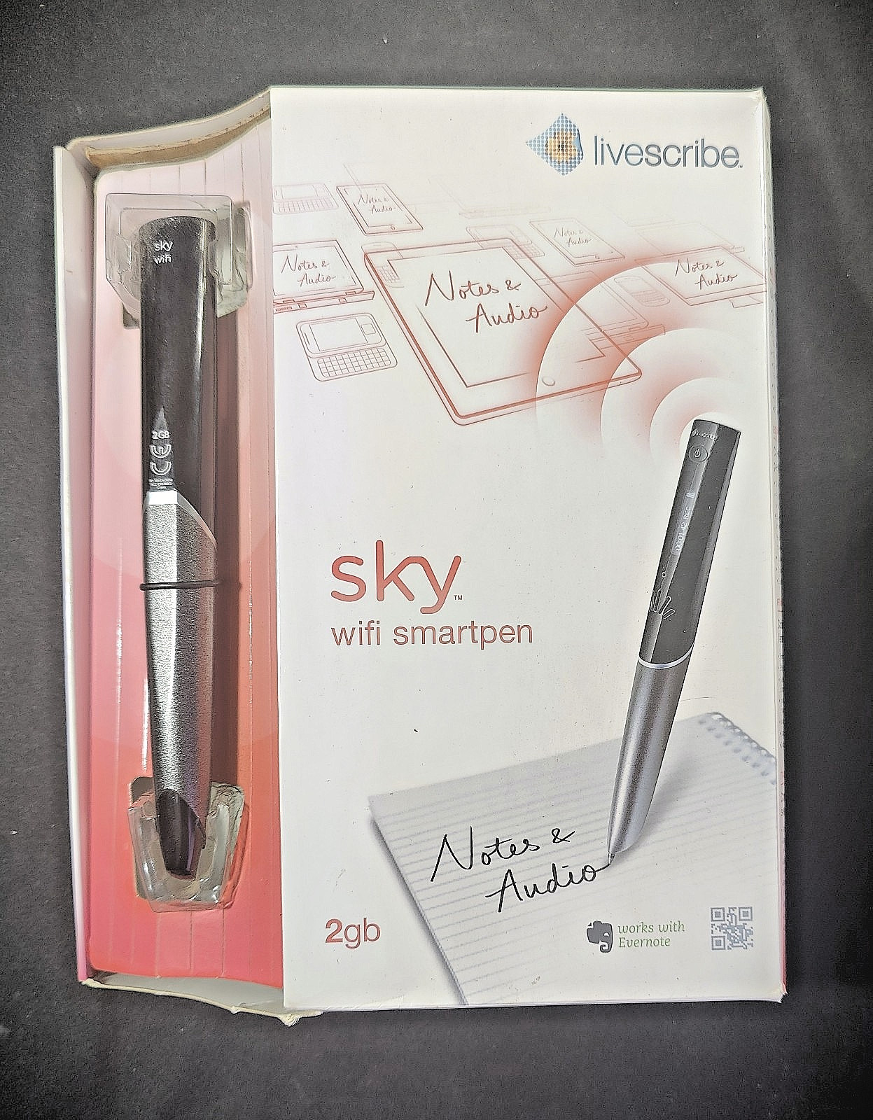 Livescribe Pen 2GB Sky Wi-Fi Smartpen With Dot Paper